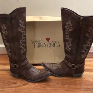 Southern Fried Chics Dark Brown Winter Boots